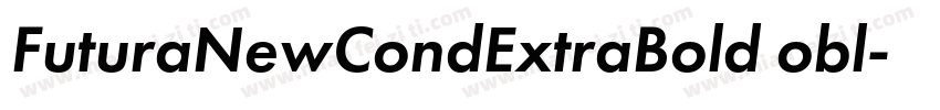FuturaNewCondExtraBold obl字体转换